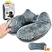 CrazyFire Inflatable Travel Pillow, U Shaped Inflatable Neck Cervical Head Pillow,Soft Compact Lightweight Travel Air Pillows+Soft Carrying Bag+Eye Mask+Ear Plug for Sleeping on Airplane,Car,Train