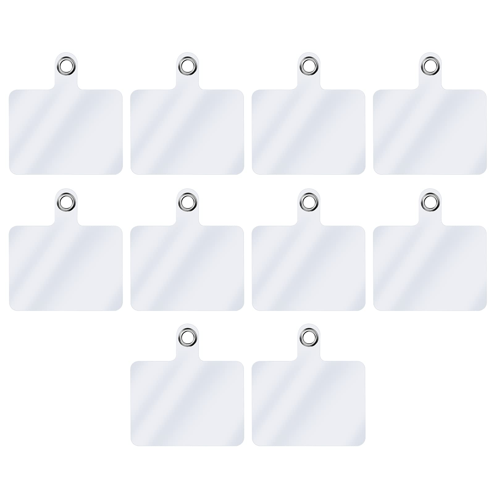 Photo 1 of 10Pcs Phone Tether Tab Universal Phone Lanyard Tab Without Adhesive PVC Phone Tether Tab Clear Lanyard Phone Strap Tether Tab for Cellphones Safety Drop Protection for Most Smartphones