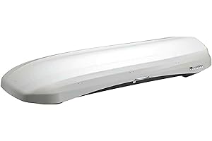 INNO BRM660WH Wedge Cargo Box - 11 Cubic FT Holds 6-8 Skis or 4 Snowboards (Gloss White)
