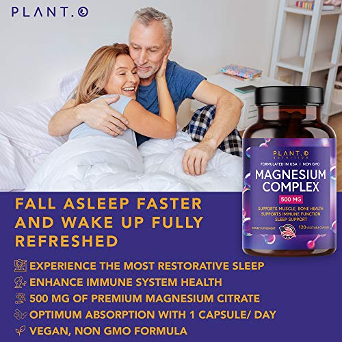 Plant.O Premium Magnesium Supplement [Vegan Oxide & Citrate, 500mg