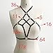 Verypoppa Women's Sexy Stretchy Cupless Cage Harness Bra Underwear (L, 1)