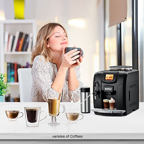 Sofly Fully Automatic Espresso Machine With Milk Frother For Home