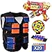 POKONBOY Vest Compatible with Nerf Guns - Blaster Gun and Tactical Vest with Wrist Band, Foam Darts and Dartboard for Kids Super Hero Toys for 6 7 8 9 Years Old (Gift Box Included)
