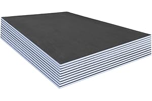 GTDSUPPLY Ardex Waterproof Lightweight Vapor-Resistant Cementitious XPS Foam Board TLT 119 with Fiberglass Mesh, 32" x 48" x 1/2" Building Panel for Shower Wall and Floor Tile Substrate, 10 Pcs Bundle
