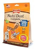 Nylabone 16 Count 3 Point Nutri Dent Complete Adult Filet Mignon Pouch Bone