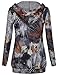Miusey Women's Long Sleeve V Neck Tie Dyed Pullover Hoodie With Kangaroo Pocket