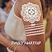 Temporary Tattoos, 12 Sheets Henna Tattoo Kit, 176 Pieces Flash Metallic Silver White Tattoos Combo, Mandala Festival Clothing, Gold Tattoos, DIY Home Decor, Boho Body Tattoos for Women Kids