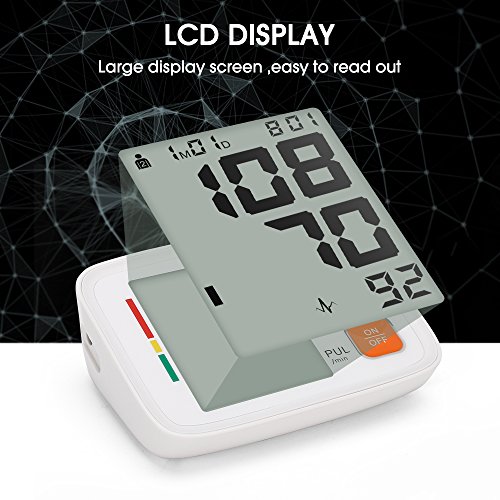 Upper Arm Blood Pressure Monitor Cuff 8.7''-16.5'' by NURSAL,Digital Automatic High Blood Pressure Machine Kit with WHO Indicator,Portable Bag,2 Users 180 Reading Memories