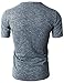 H2H Men's American Flag Henley Short Sleeve T shirts BLUE US L/Asia XL (CMTTS0172)