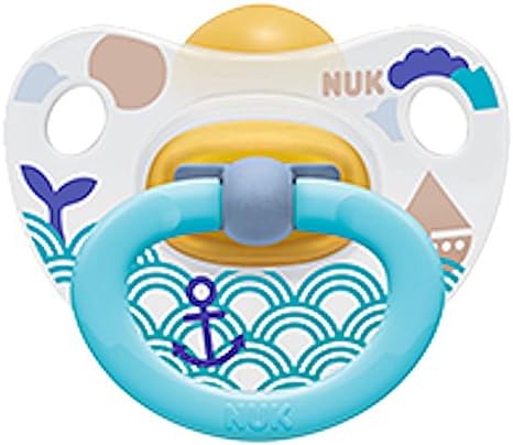 NUK Baby Pacifier 0-6 M Latex Sea Waves Blue Soother 4255-13