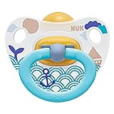 NUK Baby Pacifier 18-36 M Latex Marine Sea Waves Blue Soother 4187-13