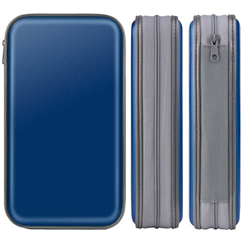Fanspack CD Case, 80 Capacity DVD Storage DVD Case VCD Wallet Storage Organizer Plastic Protective CD Case Holder (Blue)
