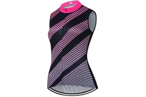 SUDU SUDO Women's Cycling Jersey Set Sleeveless Bike Shirts Cycling Vest Shorts Bicycle Clothing Short with Gel Padded