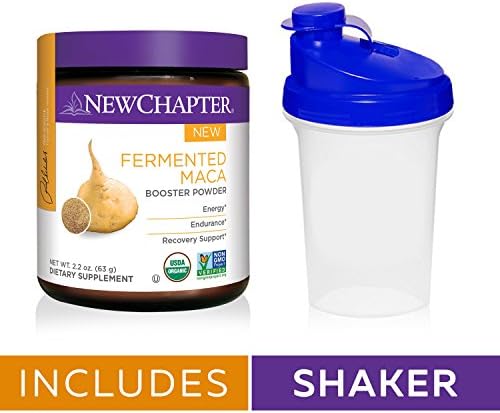 New Chapter Organic Maca Powder - Fermented Maca Booster Powder for Energy + Endurance + Recovery Support – 45 servings with Shaker Cup
