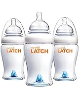 Munchkin Latch Anti-Colic Baby Bottle with Ultra Flexible Breast-like Nipple, BPA Free, 8 Ounce, 3 Pack