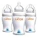 Munchkin Latch Anti-Colic Baby Bottle with Ultra Flexible Breast-like Nipple, BPA Free, 8 Ounce, 3 Pack