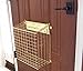 Homewell Mail Catcher Letterbox Basket for Mail Slots | Brass Coated | Universal Size - Fits Slots Up to 13 Inches | Keeps Mail Safe from Pets | Mail Slot Not Included