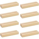 DAIBN 8 Pcs Wood Place Card Holders Natural Wooden Table Number Holder Stands Wood Place Card Holders Picture Holder Acrylic Sign Holdersr For Ceremony Birthday Party Home Decoration