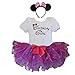 Birthday Girl T-Shirt with Polka Dot Tutu and Headband 3 PCs Set