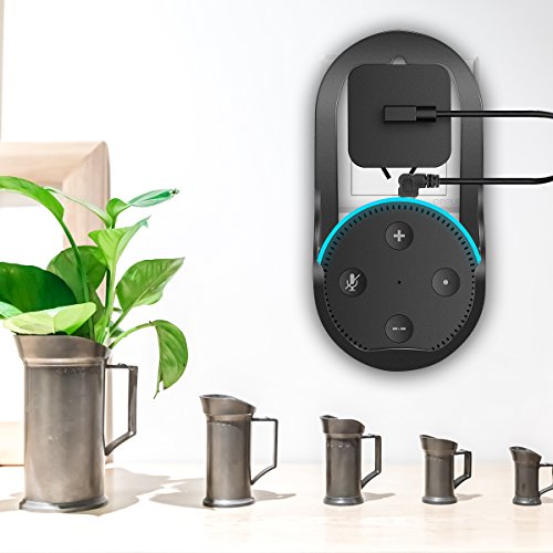 Outlet Wall Mount Stand for Alexa Echo Dot 2nd Generation, Echo Dot Holder Without Messy Wires or Screws,Space-Saving Dot Accessories for Smart Home in Kitchen,Bathroom,Classroom(Black) - Thumbnail 7
