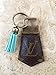 Handcrafted, re-purposed Louis Vuitton canvas key chain with tassel