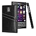 BlackBerry Passport Case,3C-Aone [Card Slot Vintage Series] Soft Corrected Grain Leather Case [Wallet Style] [2 Card Slots], Leather Case Back Cover for BlackBerry Passport (Black)