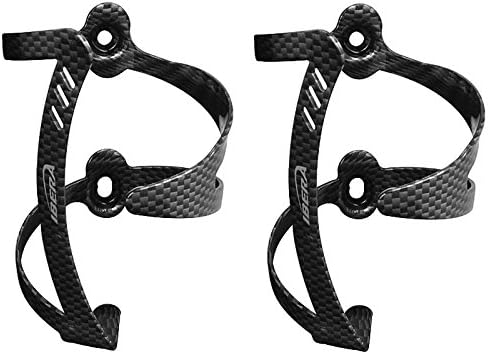 Ibera Extra Lightweight Alloy Bicycle Water Bottle Cage, Ergonomic, Side-Access, Only 30g (1.1 oz), Carbon, PAIR
