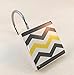 Chevron Shower Curtain Hooks Yellow, White, Gray Resin 12 Pieces