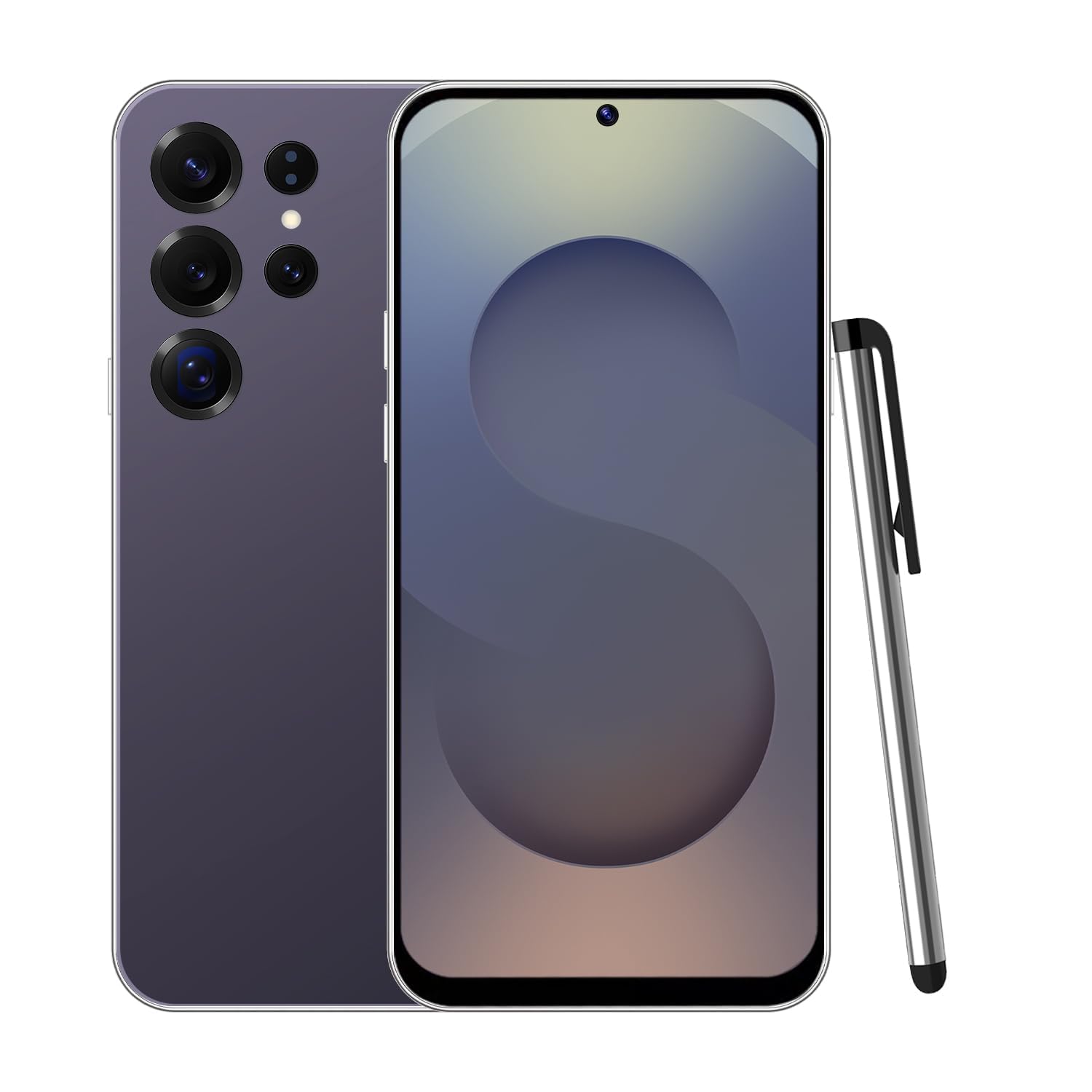 Photo 1 of ***NEED TO BE SETTED UP***CostMvp S25Ultra Unlocked Smartphone, Android 12.0 Mobile Phones 6.6'' HD+ Screen, 4GB RAM 32GB ROM/256GB SD, 4G Dual SIM Dual Camera, Face ID+WiFi+BT+FM+GPS+OTG (Dark Purple)