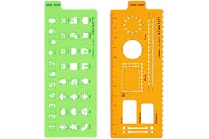 Kokuyo JIBUN_TECHO Goods, Template Stencil, Icon & Plan Version, Shared Size, Japan Import (NI-JG7-1/2)