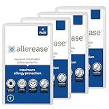 AllerEase Maximum Allergy Pillow Protector, 4