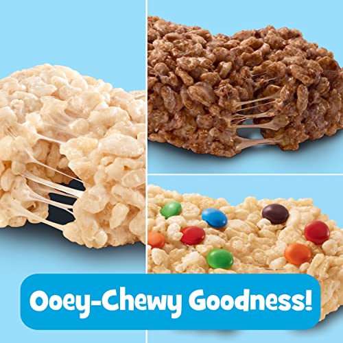 RICE KRISPIES TREATS CRISPY MARSHMALLOW SQUARES, KIDS SNACKS, CEREAL BARS, VARIETY PACK, 12.1OZ BOX (16 BARS)