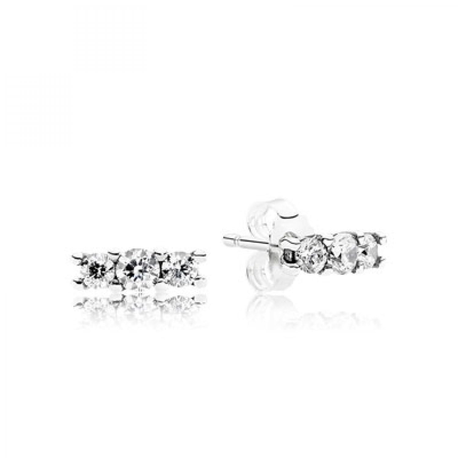 Pandora Timeless Sparkling Silver stud earrings with clear cubic zirconia โ image 1