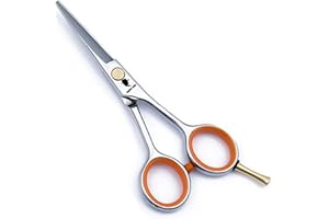SMITH CHU 4.5" Men's Beard & Mustache Trimming, Cutting and Styling Scissors with Bag, Razor Edge Barber Shears Designed for Beard Grooming