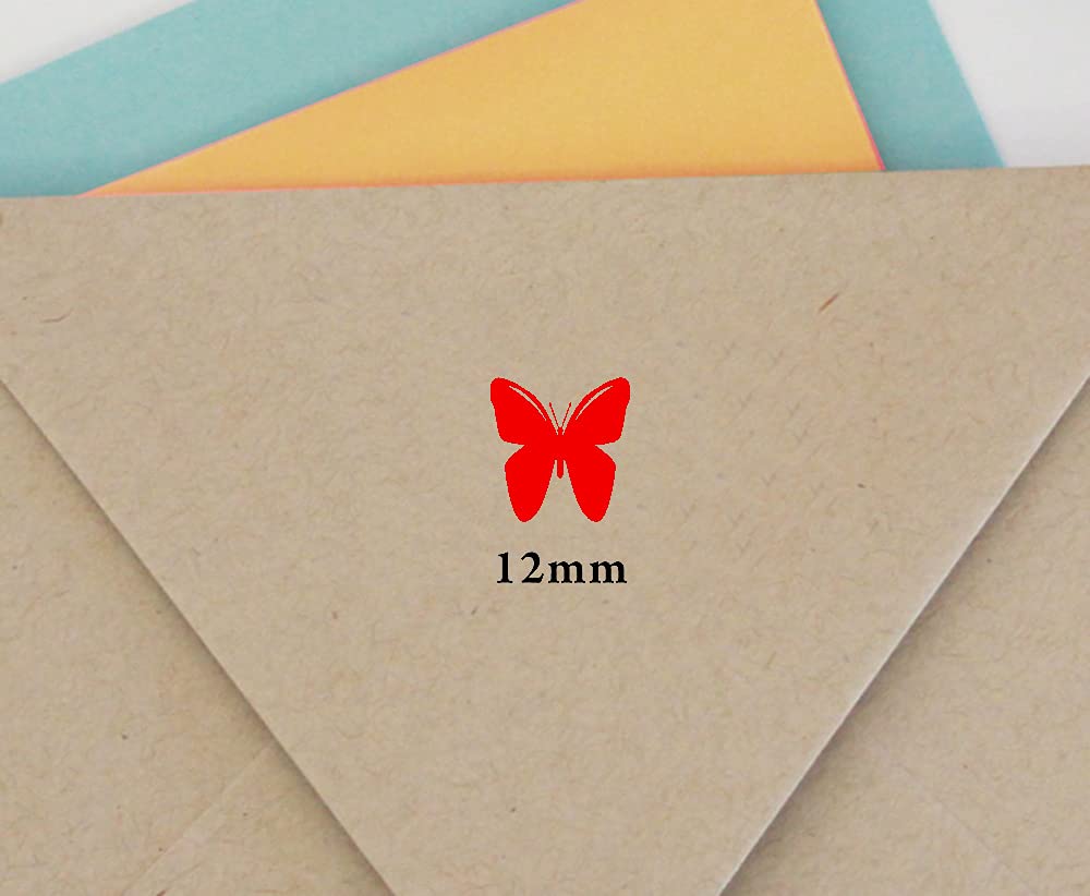 Printtoo Butterfly Self Inking Mini Rubber Stamp Colop Round Decorative Teachers Stamps 12mm