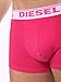 Diesel Men's 3-Pack Shawn Stretch Boxer Trunk, Pink/Charcoal/Black, Medium