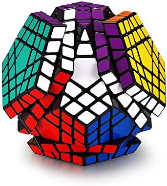 Hann Megaminx Pyraminx Speed Cube 2x2 3x3 Kilominx Megaminx Pyramid Dodecahedron Black Magic Cube Puzzle Games Twist Fidget Toys for Kids (5x5 Megaminx)