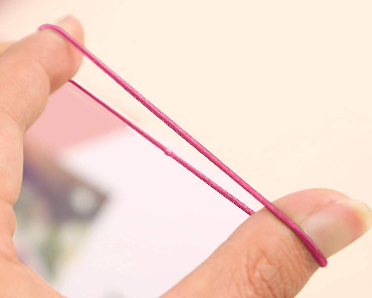SCSpecial Elastic Hair Ties 50 Pieces Hair Elastic Bands 2.5 mm Ponytail Holders for Women and Girls - Pink - Image 5