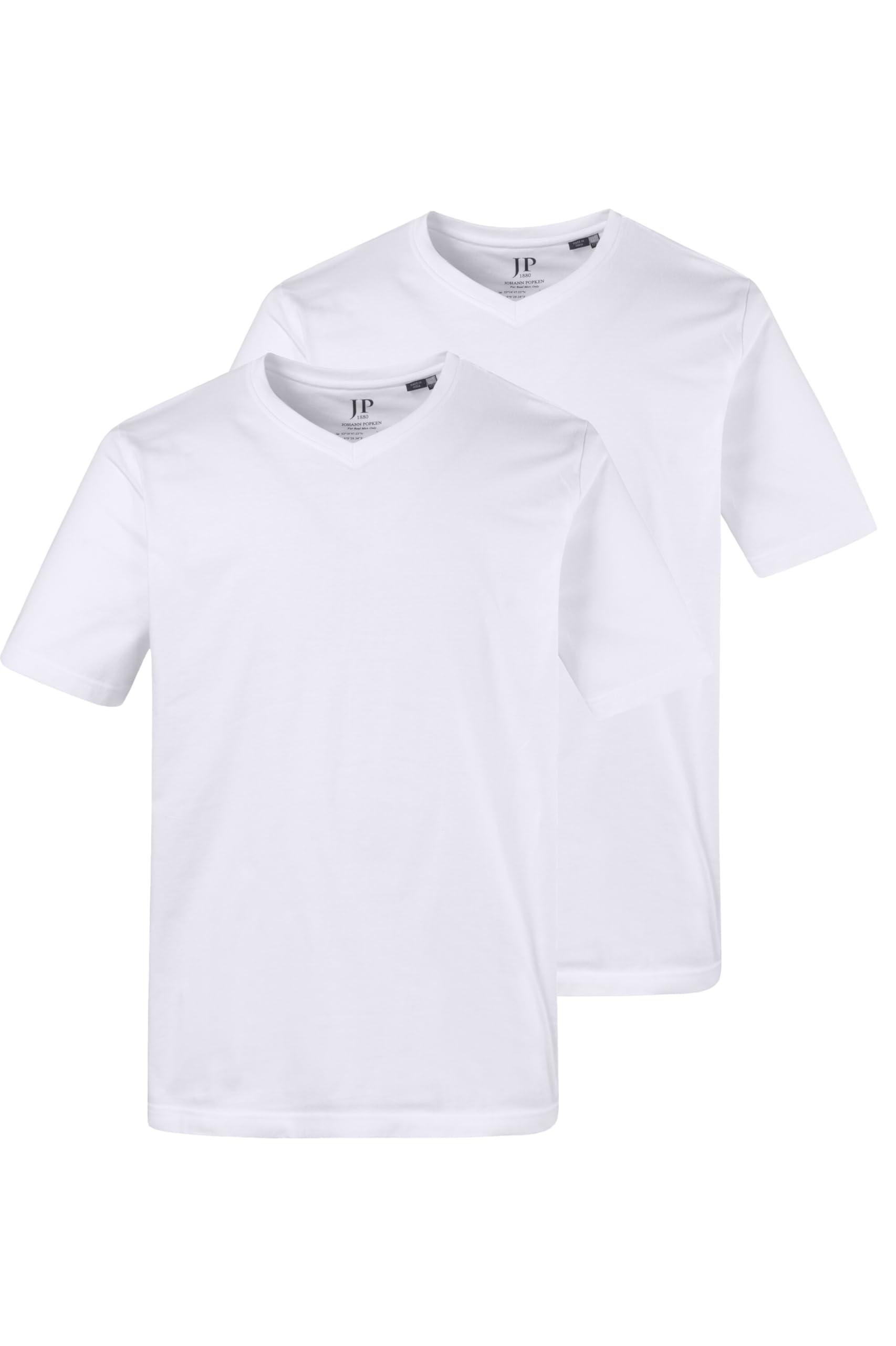 JP 1880 Men's V-Shirts T, White, XL