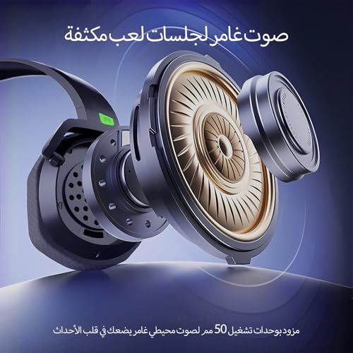 NUBWO G06 Dual Wireless Gaming Headset with Microphone for PS5, PS4, PC, Mobile, Switch: 2.4GHz Wireless + Bluetooth - 100 Hr Battery - 50mm Drivers - Green