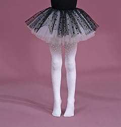 LUCKELF Girls Glitter Tights, Soft Opaque Tights