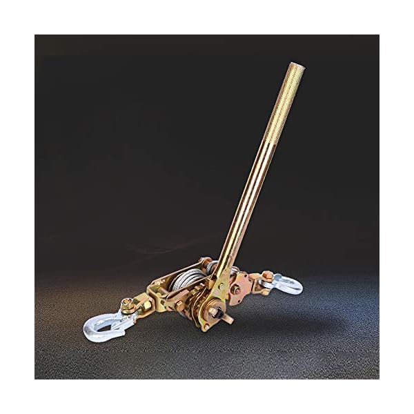 2 TON Hand Puller Come Along Cable Hoist 2 Hooks Heavy Duty COMEALONG ...