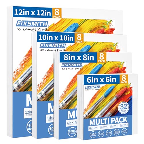 FIXSMITH Picture Frames Bulk- 6x6,8x8,10x10,12x12 (8 of Each),32 Pack