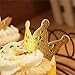 Yunko 100 Pcs Golden Crown Cupcake Toppers Cake Decoration Birthday Party Favors