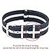 CIVO Watch Bands NATO Premium Ballistic Nylon Watch Strap Stainless Steel Buckle 18mm 20mm 22mm (Dark Grey/Ivory, 18mm)