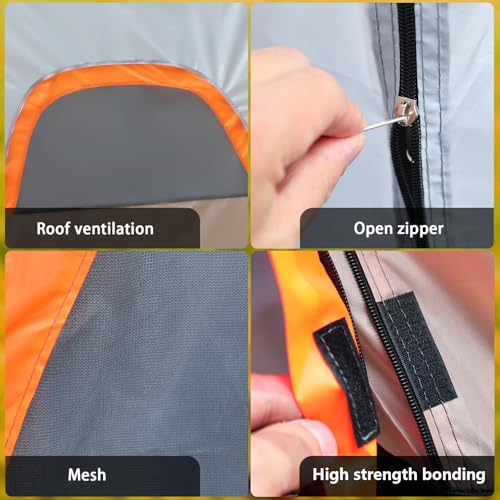 Abaodam Casa de Campaña Familiar para 5-8 Personas, Tienda de Camping Impermeable 210D Reforzada con Vestíbulo y Toldo, Carpa Resistente con Alfombra, Ideal para Playa, Montaña y Jardín