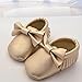 Voberry® Infant Baby Girls Tassels Bowknot Sneakers Soft Sole Anti-Slip Prewalker Toddler Moccasins ( 0~6 Month, Gold)