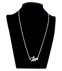 AOLO 18k Gold Plated Love Name Pendant Necklace