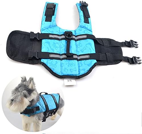 Queenya Dogs Life Jackets, Pet Saver Life Vest,Dog Floatation Vest, Outward Hound Life Jacket, S(Blue)