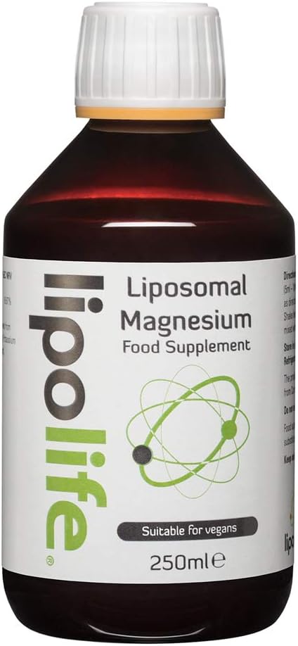 lipoLife Liposomal Magnesium Liquid 240ml, High Absorption Magnesium Supplement for Muscle Function Energy & Sleep Support